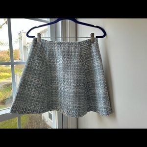 Blue Plaid Tweed mini skirt SIZE M